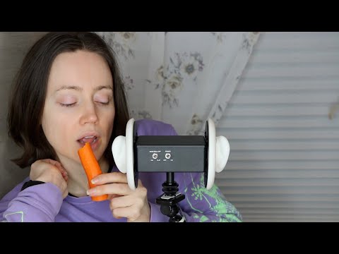 ASMR Eating Sounds 🥕CARROT | 3Dio Ear To Ear Mouth Sounds