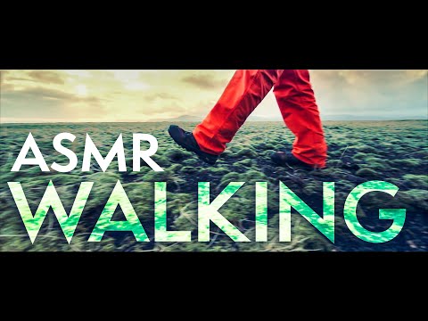 ASMR WALKING in a LAVA DESERT (Gravel, Twigs, Moss) - ICELAND NATURE