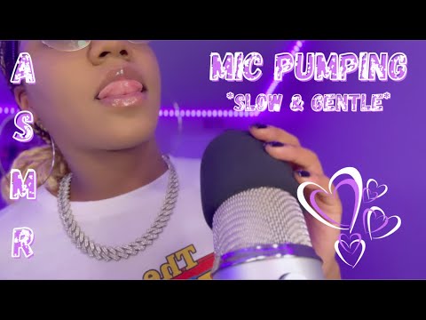 ASMR ✮ Mic Pumping ( Mouth Sounds, Countdown, Kisses, Lipgloss) Slow & Gentle 💟♌️