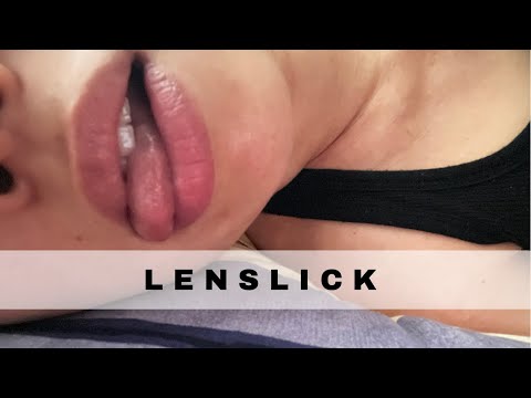 ASMR Licking lens in bed | mouth sounds (no talking)