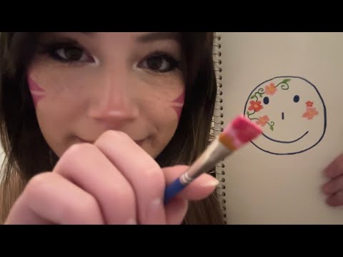 painting your face (asmr)