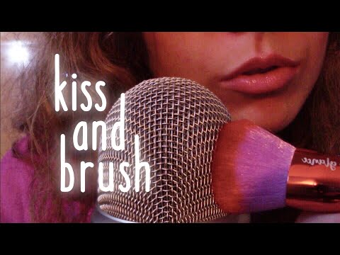 ASMR || Kissing and Brushing You to Sleep (No Talking) (Mouth sounds and soft brushing) 💋🍇