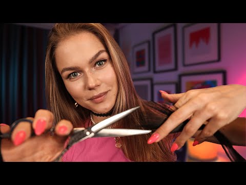 ASMR The Most Relaxing Haircut, Hair Wash and Hairstyling. Realistic RP