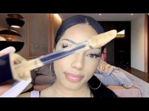 ASMR Sister Does Your Makeup rp w/ Layered sounds