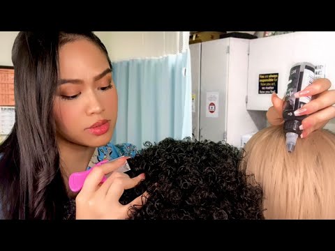 ASMR School Nurse Lice Check + Treatment on 3 Students (1 is INFESTED 👀) Scalp Check Gum Chewing