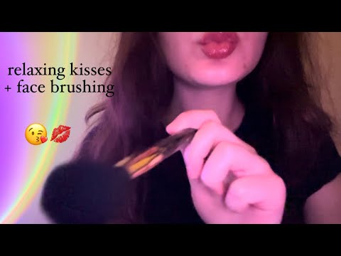 ASMR✨ tons of kisses + face brushing 💞😘 (very tingly)