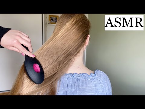 ASMR | Soft and Gentle Hair Play with Friend 🌻 (slow hair brushing, massage, spraying, no talking)