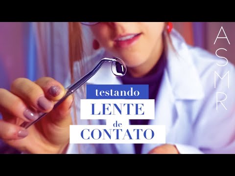 ASMR oftalmo TESTANDO LENTES DE CONTATO EM VOCÊ 👁 roleplay estúdio de lente de contato