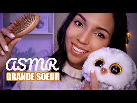 ASMR Français 🧸 Ta grande soeur t'aide à dormir • (Roleplay attention personnelle)