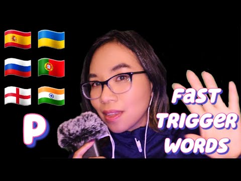 ASMR TRIGGER WORDS WITH P - IN DIFFERENT LANGUAGES (FAST Whispers, Explosive Mouth Sounds) 🧨💣