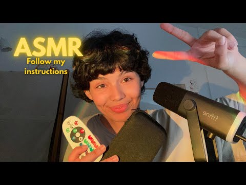 ASMR Follow my instructions (with and without eyes closed) 🙂‍↕️
