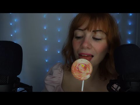 ASMR  - Delicate  Lollpop Mouth Sounds and Whispers