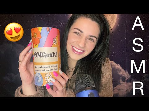 ASMR | Unboxing/Review OMGosh! Makeup Remover Cloth 😍 (Whispering, Mic Brushing, Tapping etc.)