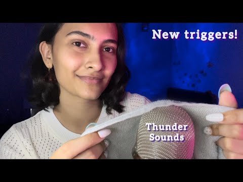 Trying New ASMR Triggers | Layered Visuals, Thunder sounds, Ice triggers etc
