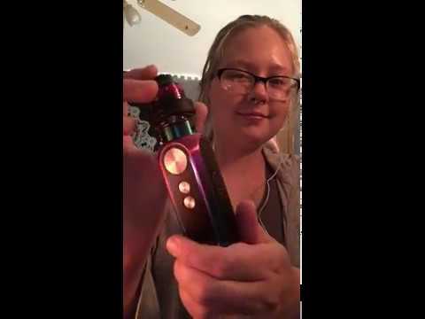 Super calming ASMR-Vaping+unboxing my E-cig and tapping on juice