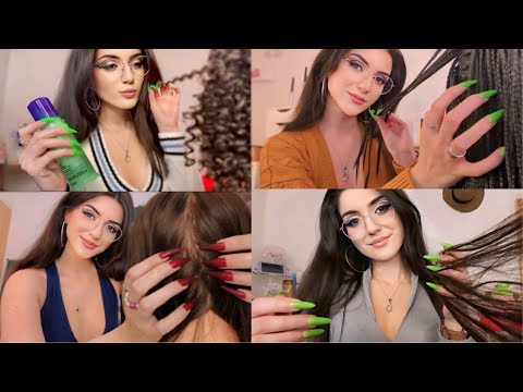 ASMR 3 Hours of a Girl Playing With Your Hair ⁓ 3 Different Hair Types For Ultimate Sleep