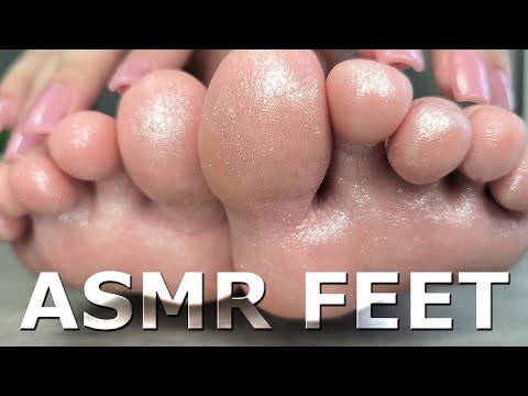 ASMR Best CLOSE-UP Glitter FEET | Foot Triggers & Tapping