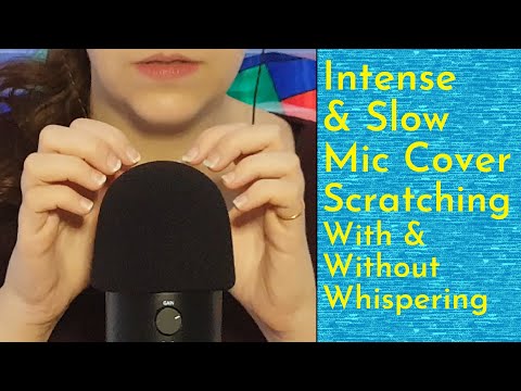 ASMR Deep, Intense, Slow Mic Cover Scratching With Nails With & Without Whispers (Background ASMR)