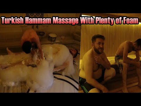 Turkish Hammam Massage With Plenty of Foam & Sauna Section & Asmr Body Foot, Leg, Back Massage