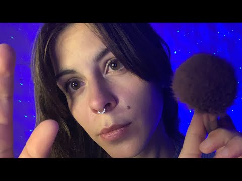 ASMR UP CLOSE PERSONAL ATTENTION FOR SLEEP ( face touching, face brushing, affirmations ✨)