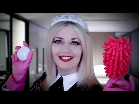 ASMR Maid Personal Attention - Relaxing Ear & Face Brushing, PVC, Rubber Gloves - Intense & Tingly