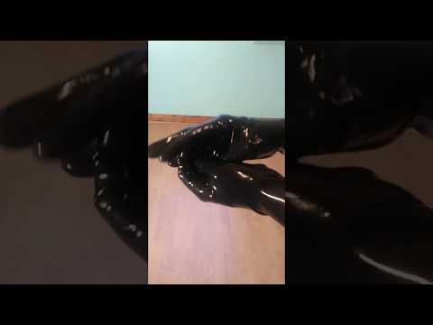 ASMR Mummy A Glimpse of Tight, Shiny Black Latex Rubber Gloved Hands