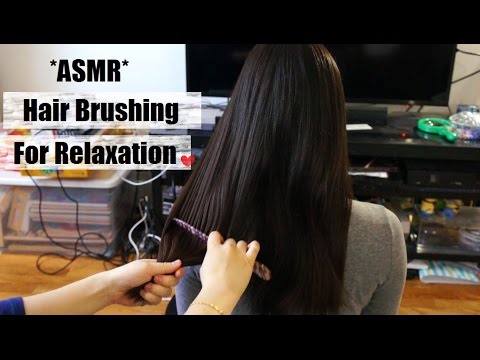 ASMR BRUSHING HAIR FOR RELAXATION + EASE ANXIETY (SIMPLY HAIR BRUSHING SOUNDS) I'M THE HAIR MODEL!!