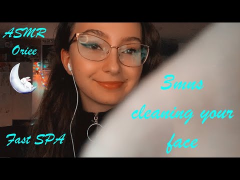 ASMR | Fast 3mns cleaning your face 💆‍♀️