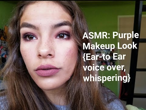 ASMR: Full Face w/ Purple Eyes  {binaural ear-to-ear whisper, voice over, tapping}
