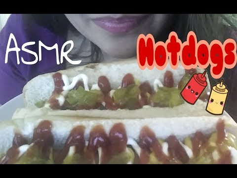 Eating hotdogs | ASMR eating sounds | Eating show