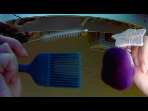 ASMR textured objects on camera(brushing,scratching,tapping etc)(ACTUAL CAMERA TOUCHING)