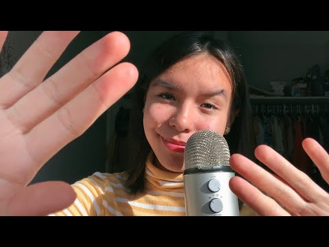 ASMR face touching and whispering💛🌞 (SO TINGLY!)
