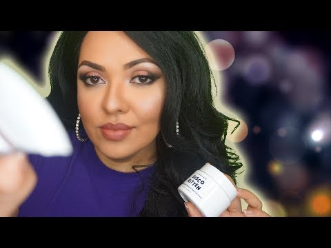 ASMR Roleplay Skincare  Products Application  Very Soft Speaking