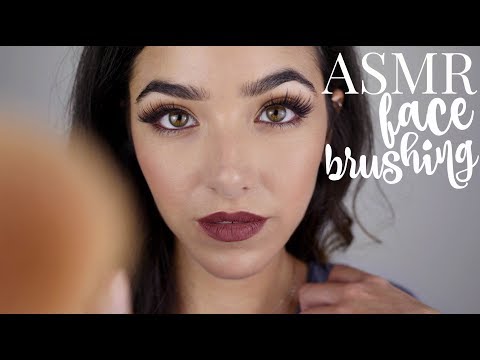 ASMR Face Brushing (With Brushing Sounds!! + Breathing sounds)