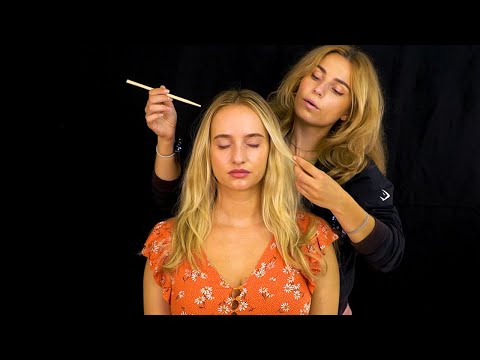 ASMR Perfectionist HAIR FIXING, STYLING & PLAYING | real person 'unintentional' style | no talking