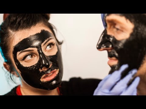 ASMR Let's Apply Black Mask to Each Other