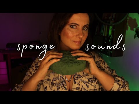 ASMR ❤️ Amazing Sponge Sounds ❤️Squeezing and Tapping