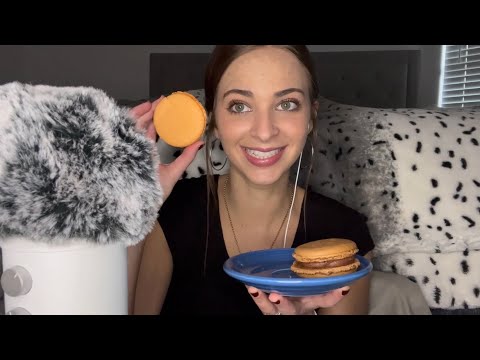 ASMR| Self Confidence Chat while trying GIANT Macaroons￼😋
