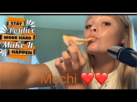 Asmr eating mochi(the buzzing does stop)