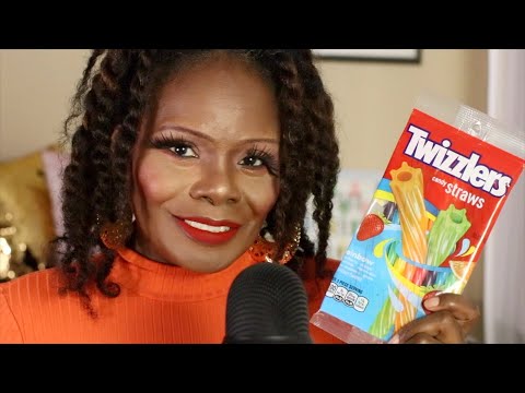 Twizzlers Candy Straw ASMR Eating Sounds