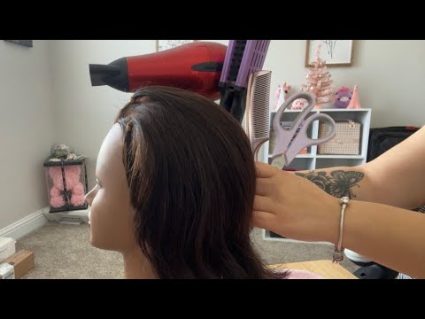 ASMR Roleplay| Giving you a haircut 💇🏻‍♀️, blow drying & straightening your hair