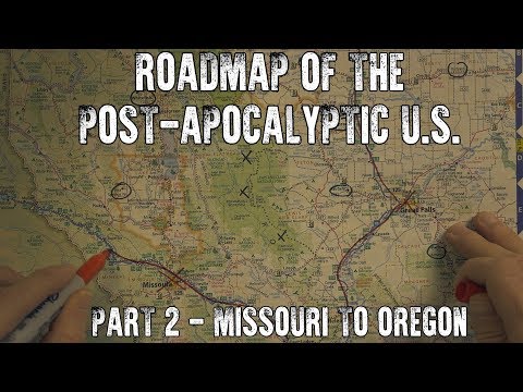 Roadmap of the Post-Apocalyptic U.S. Part 2: Missouri to Oregon (ASMR)