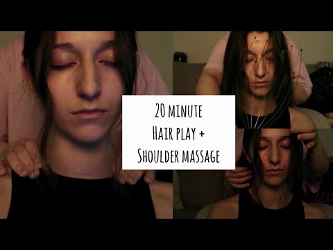 20 Minute Hair Play, Scalp Massage, Neck/Shoulder Massage, Head Scratcher | Uptown ASMR