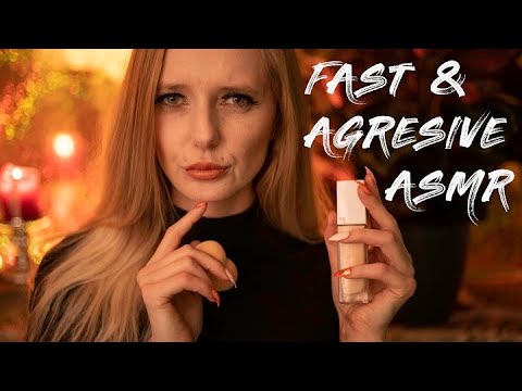 ASMR Fast AND Aggressive 🥵 MAKEUP APPLICATION  💄(Personal Attention, Roleplay)