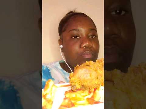 spicy chicken and fries mukbang asmr