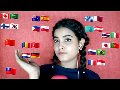 ASMR in 25+ Different Languages with Inaudible Whispering