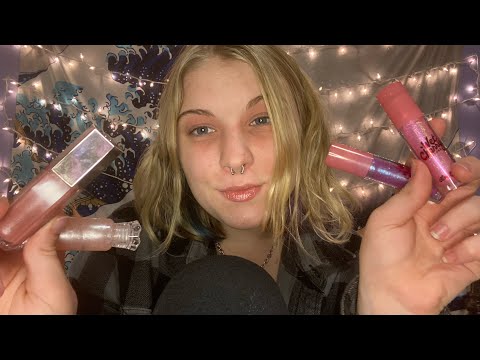 ASMR│lipgloss pumping, application, and mouth sounds 👄💄