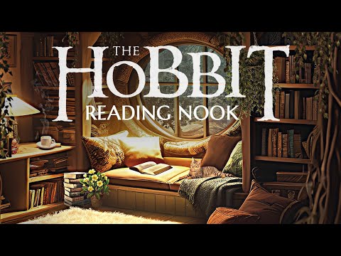 The Hobbit Reading nook ◎ Cozy ASMR Ambience / Nature sounds, Cat purring, Books & More