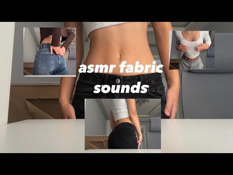 ASMR fabric sounds, skin scratching and tapping 🤍