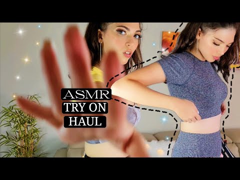 ASMR WORKOUT CLOTHING TRY ON HAUL💪🏻 FABRIC SCRATCHING SOUNDS ASMR SOFT SPOKEN WHISPER MOUTH SOUNDS